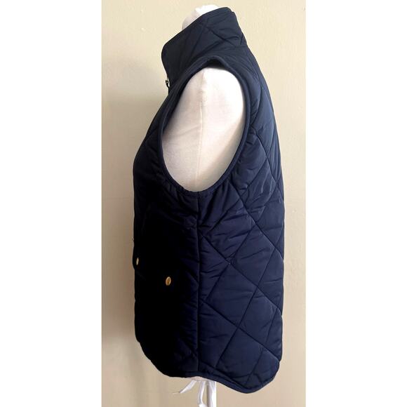 NWT J. CREW Quilted Puffer Full Zip Vest Equestrian Riding Pockets Size XS - Picture 2 of 4